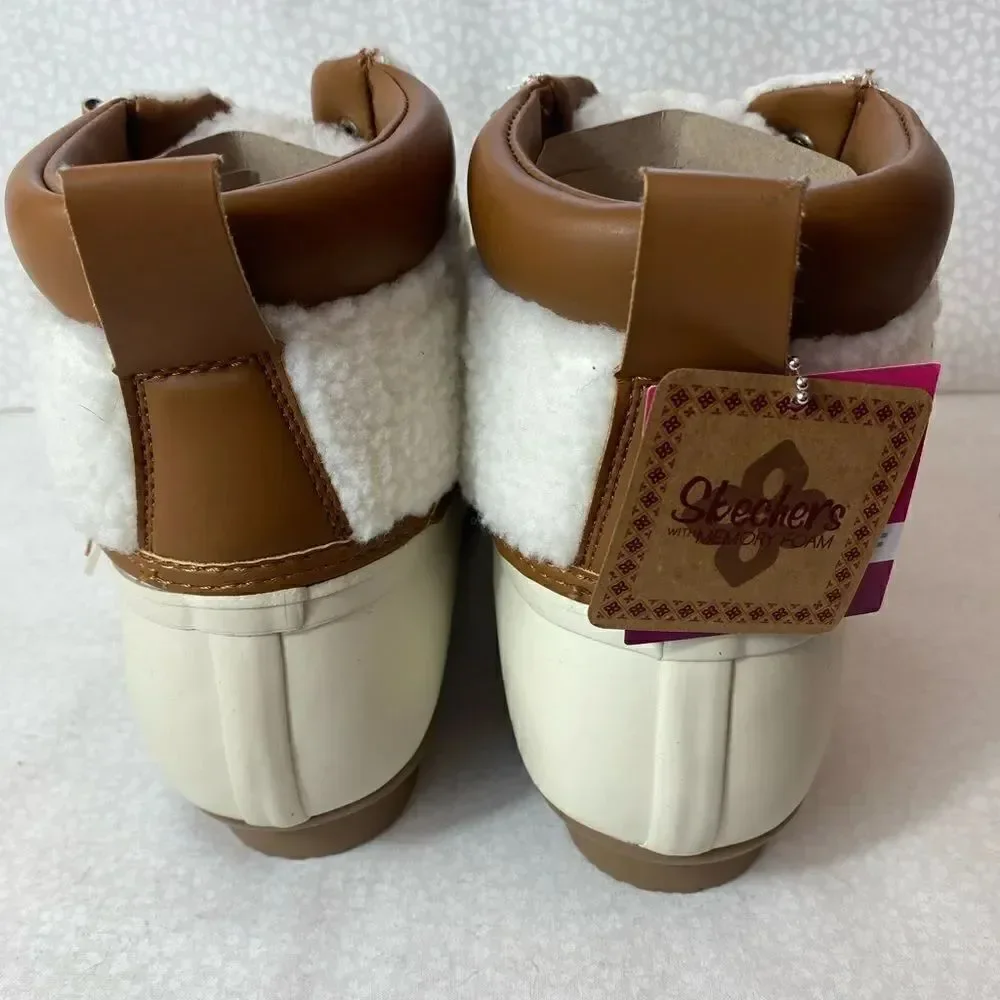 Skechers Women's Size 8 Pond Sherpa Snuggle Waterproof Duck Boots